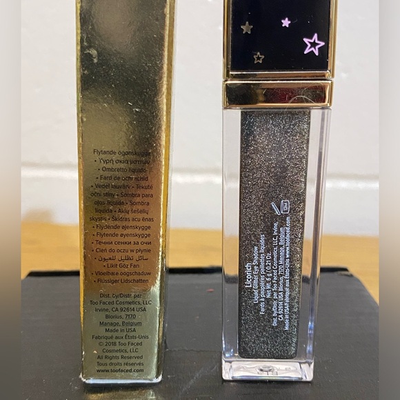 Too Faced Twinkle Twinkle black gold liquid glitter eyeshadow - Picture 2 of 4